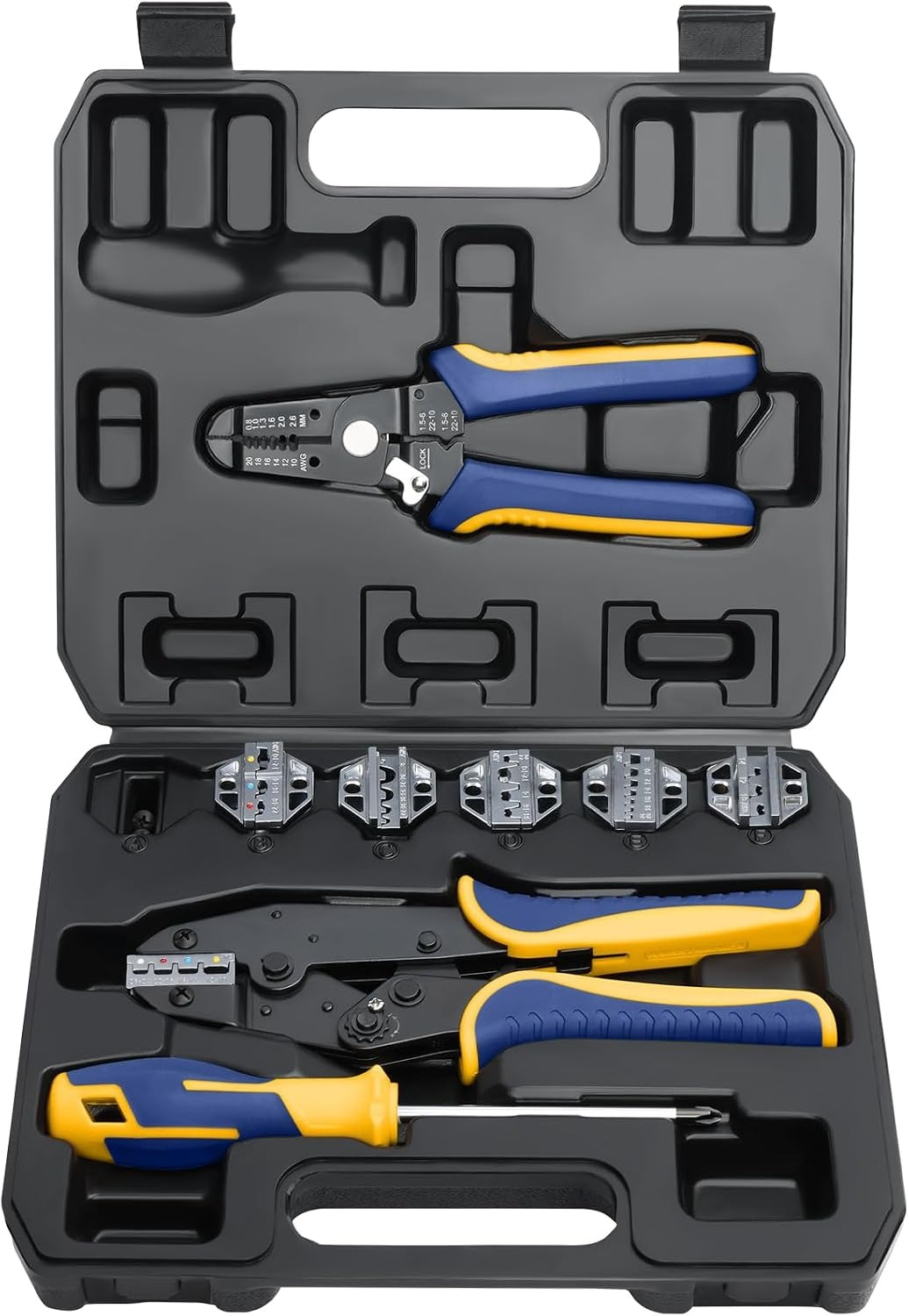 Tool Set - 8PCS Crimping Tool Set, 6PCS Dies
